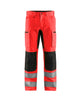 Blaklader Hi-Vis Trousers with Stretch 1585 - Hi-Vis Red/Black