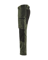 Blaklader Service Trousers with Stretch 14591845 #colour_army-green-black