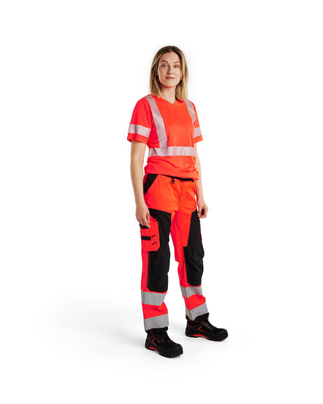 Blaklader Women's Hi-Vis T-Shirt 3336 #colour_red-hi-vis