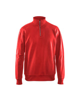 Blaklader Sweatshirt with Half Zip 3369 #colour_red