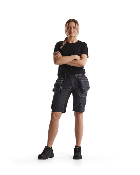 Blaklader Women's Craftsman Shorts X1900 Stretch 7992 #colour_navy-blue-black