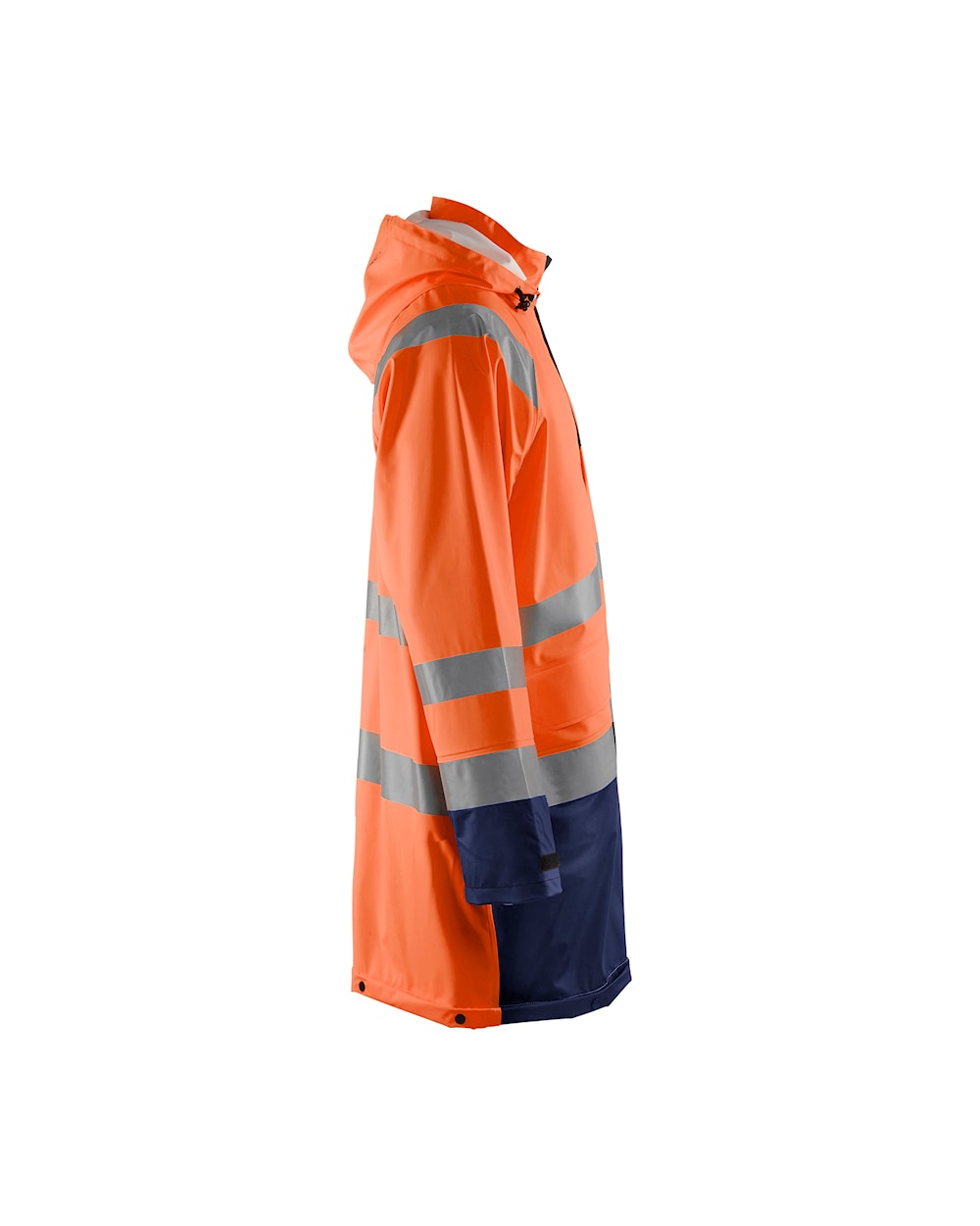 Blaklader Rain Jacket Hi-Vis Level 1 4324 #colour_orange-navy-blue