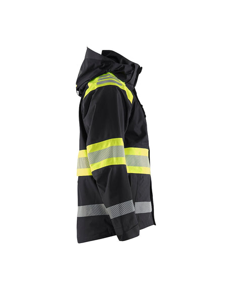 Blaklader Shell Jacket Hi-Vis 4420 #colour_black-hi-vis-yellow