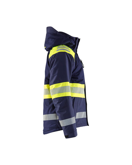 Blaklader Winter Jacket Hi-Vis 4480 #colour_navy-blue-hi-vis-yellow