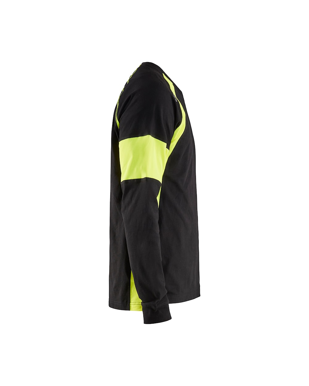 Blaklader Long Sleeved T-Shirt 3520 #colour_black-hi-vis-yellow