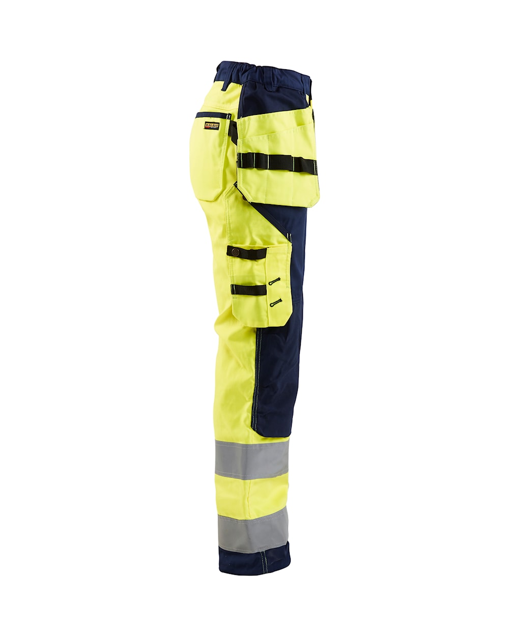 Blaklader Women's Hi-Vis Trousers 7156 #colour_hi-vis-yellow-navy-blue