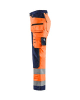 Blaklader Women's Hi-Vis Trousers 7156 #colour_orange-navy-blue