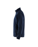 Blaklader Sweatshirt with Full Zip 3362 #colour_dark-navy-blue-hi-vis-yellow