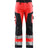 Blaklader Women's Hi-Vis Trousers without Nail Pockets 7155 #colour_red-hi-vis-black