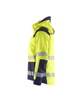 Blaklader Shell Jacket Hi-Vis 4435 #colour_hi-vis-yellow-navy-blue