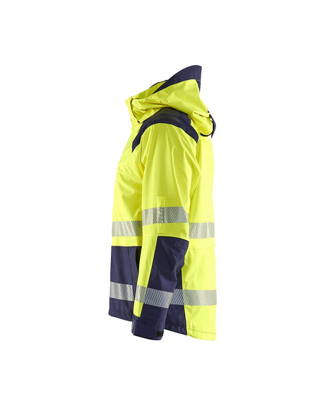 Blaklader Shell Jacket Hi-Vis 4435 #colour_hi-vis-yellow-navy-blue