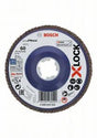 Bosch Professional X-LOCK Flap Discs - Straight Version, Plastic Plate - 125mm - G 60 - X571 - Best for Metal