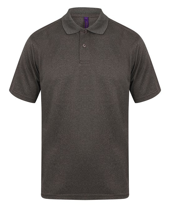 Henbury Coolplus® Polo Shirt - Heather Charcoal