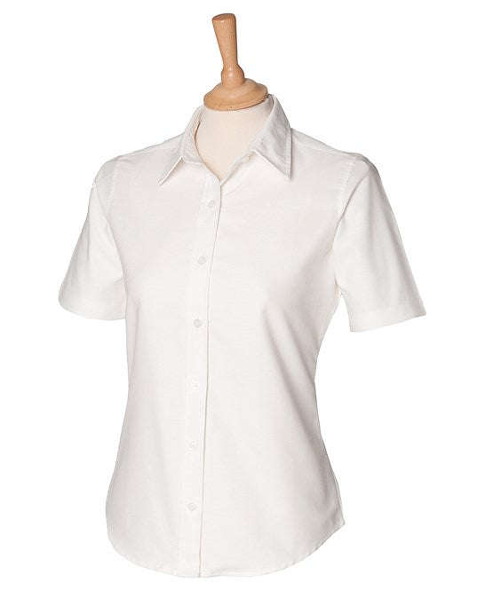 Henbury Women's Short Sleeve Classic Oxford Shirt