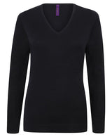 Henbury Women's 12 Gauge V-Neck Jumper