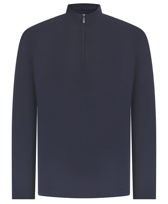 Henbury ¼ Zip Top With Wicking Finish