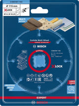 Bosch Professional Expert X-LOCK Carbide Multi Wheel Cutting Disc - 115mm x 1mm x 22.23mm