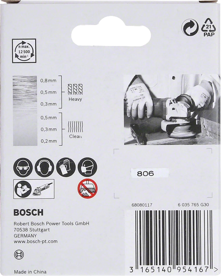 Bosch Professional X-LOCK Cup Brush - Crimped 70 Brass Brushes, 70mm, 0.3mm Thickness