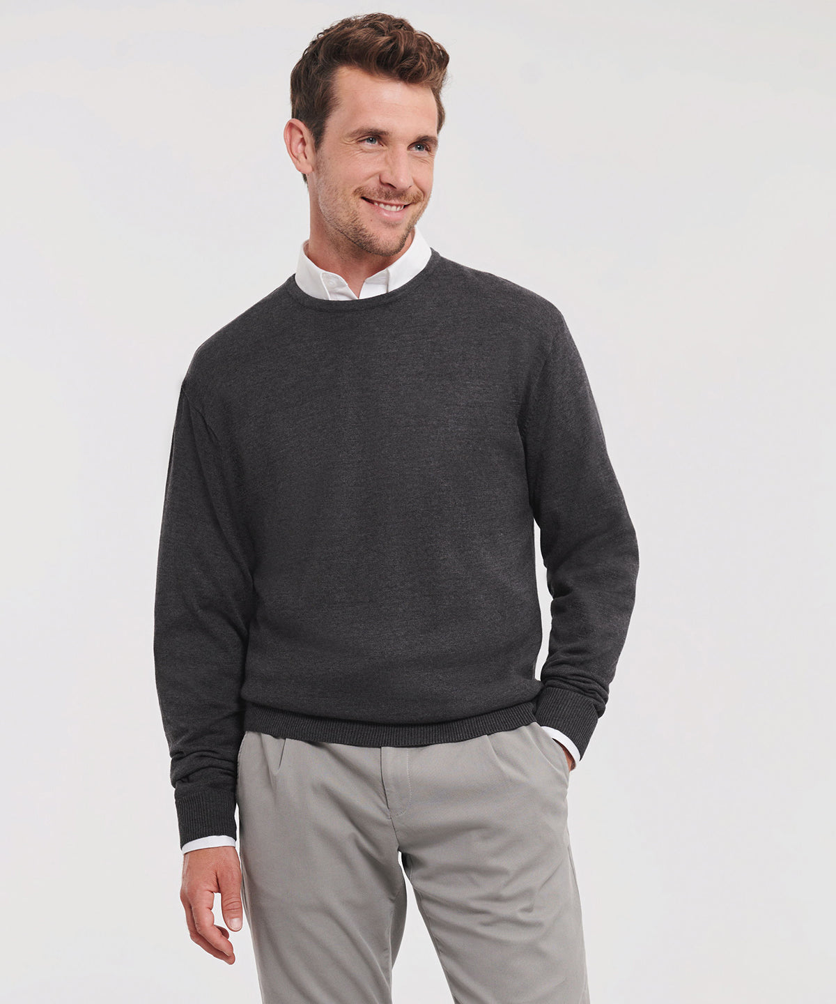 Russell Collection Crew Neck Knitted Pullover