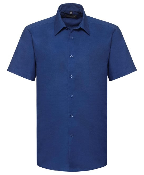 Russell Collection Short Sleeve Easycare Tailored Oxford Shirt