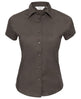 Russell Collection Women's Short Sleeve Easycare Fitted Stretch Shirt