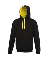 Awdis Just Hoods Varsity Hoodie - Jet Black/Sun Yellow