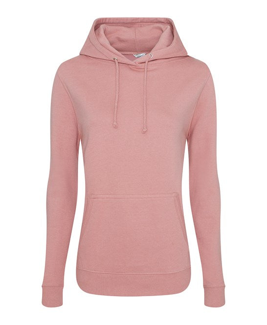 Awdis Just Hoods Women's College Hoodie - Dusty Pink