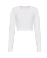 Awdis Just T's Women's Long Sleeve Cropped T