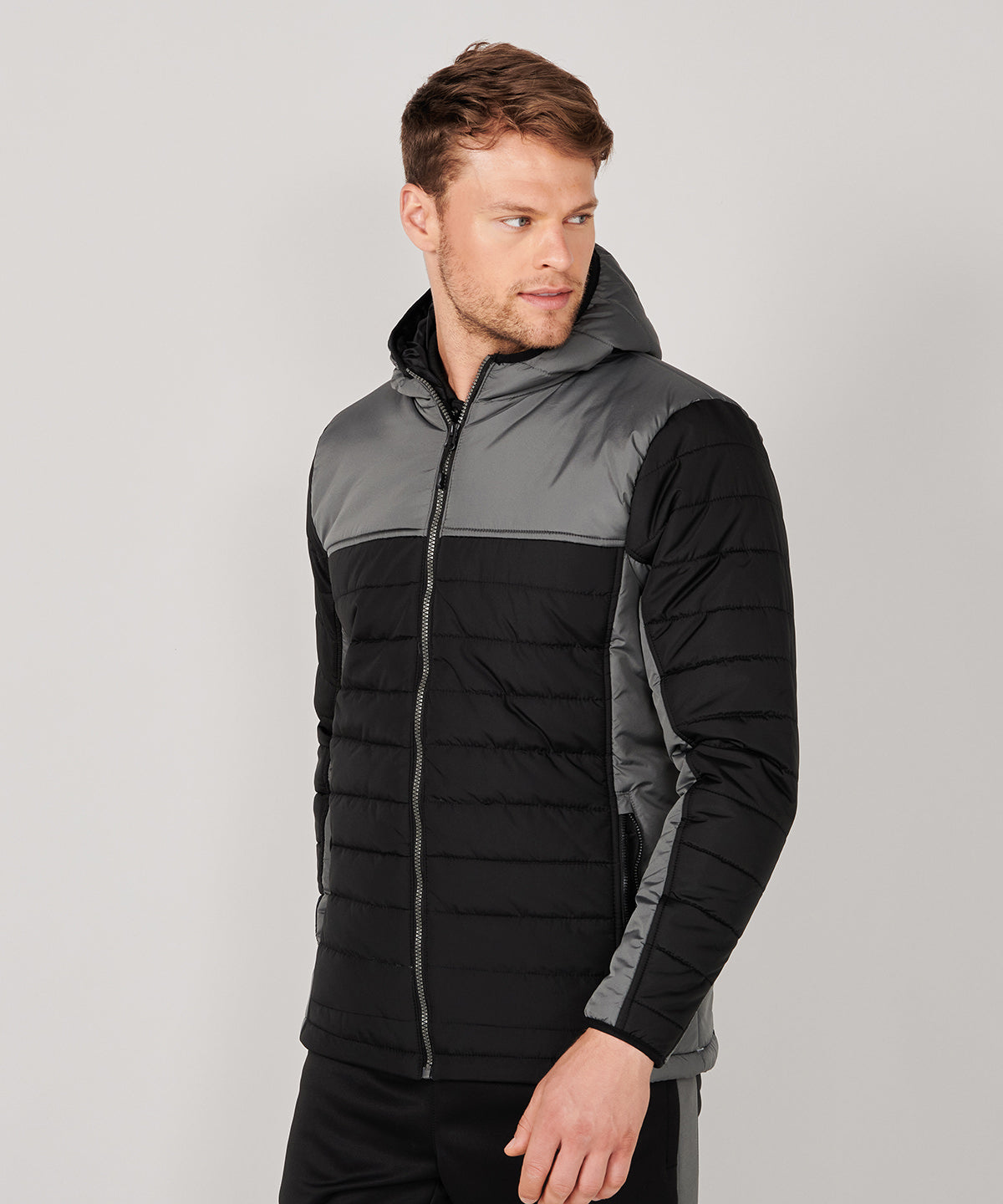 Finden & Hales Hooded Contrast Padded Jacket