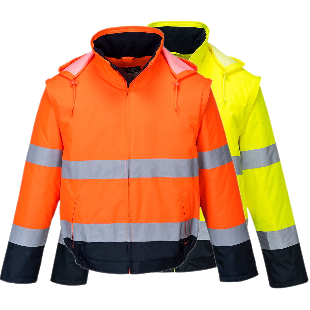 Portwest Hi-Vis 2-in-1 Contrast Essential Lite Bomber Jacket