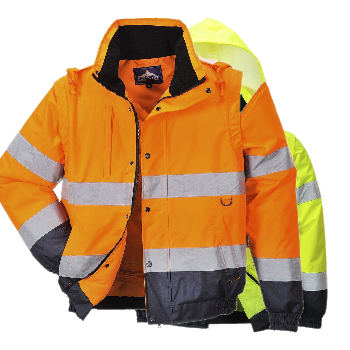 Portwest Hi-Vis 2-in-1 Contrast Bomber Jacket
