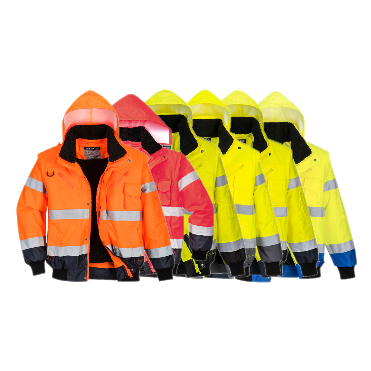 Portwest Hi-Vis 3-in-1 Contrast Bomber Jacket