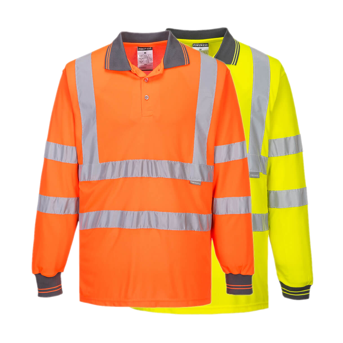 Portwest Hi-Vis Long Sleeved Polo