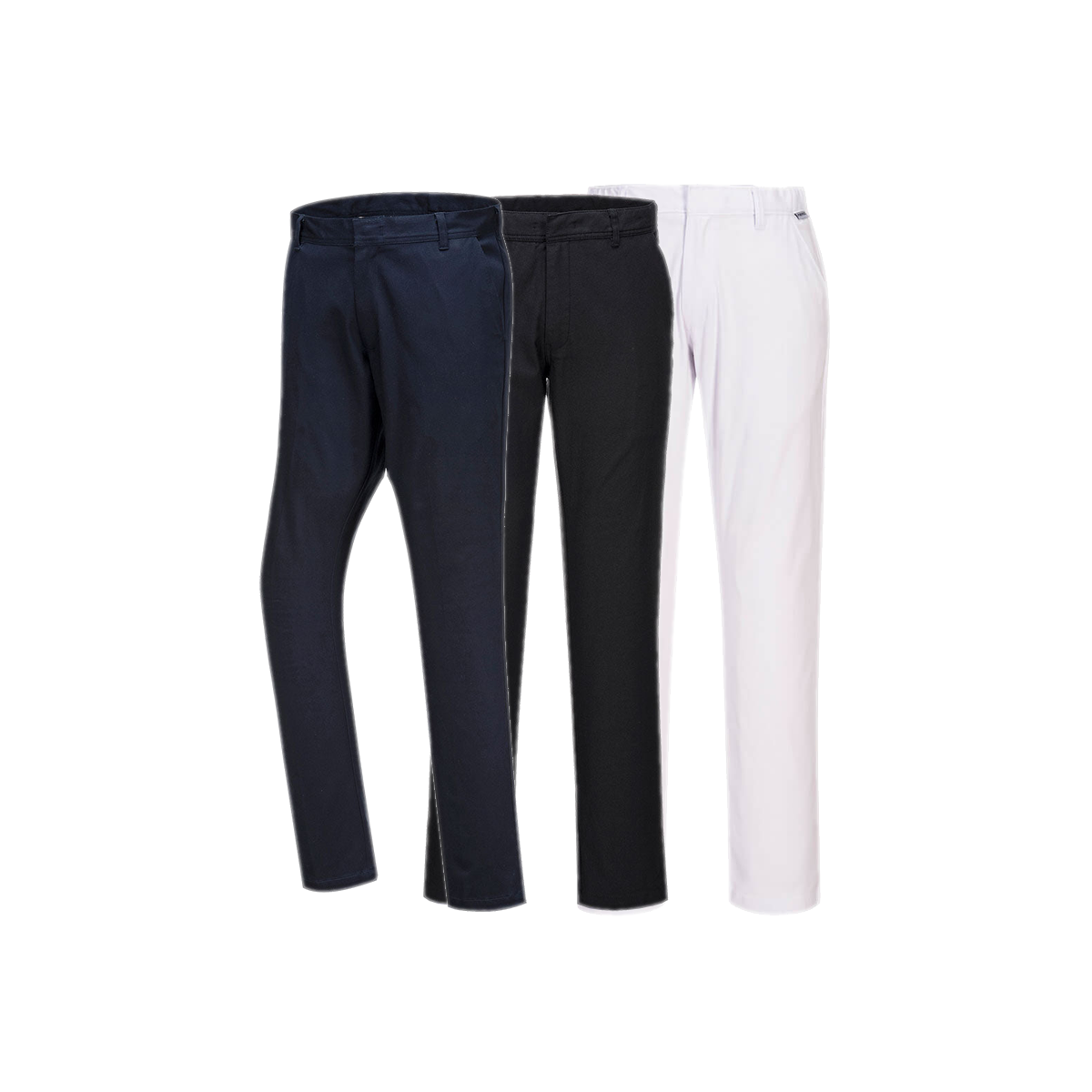 Portwest Stretch Slim Fit Chinos Pants Trousers