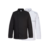Portwest Surrey Chef Jacket Long Sleeve