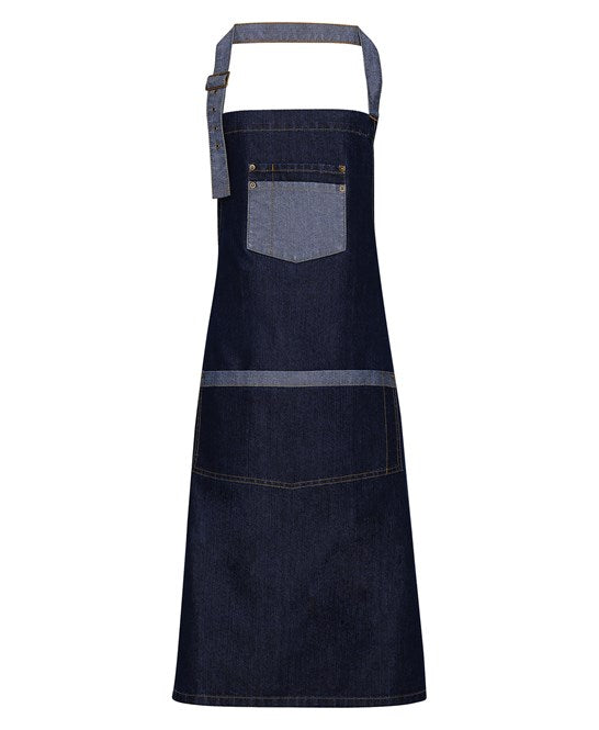 Premier Domain Contrast Denim Bib Apron