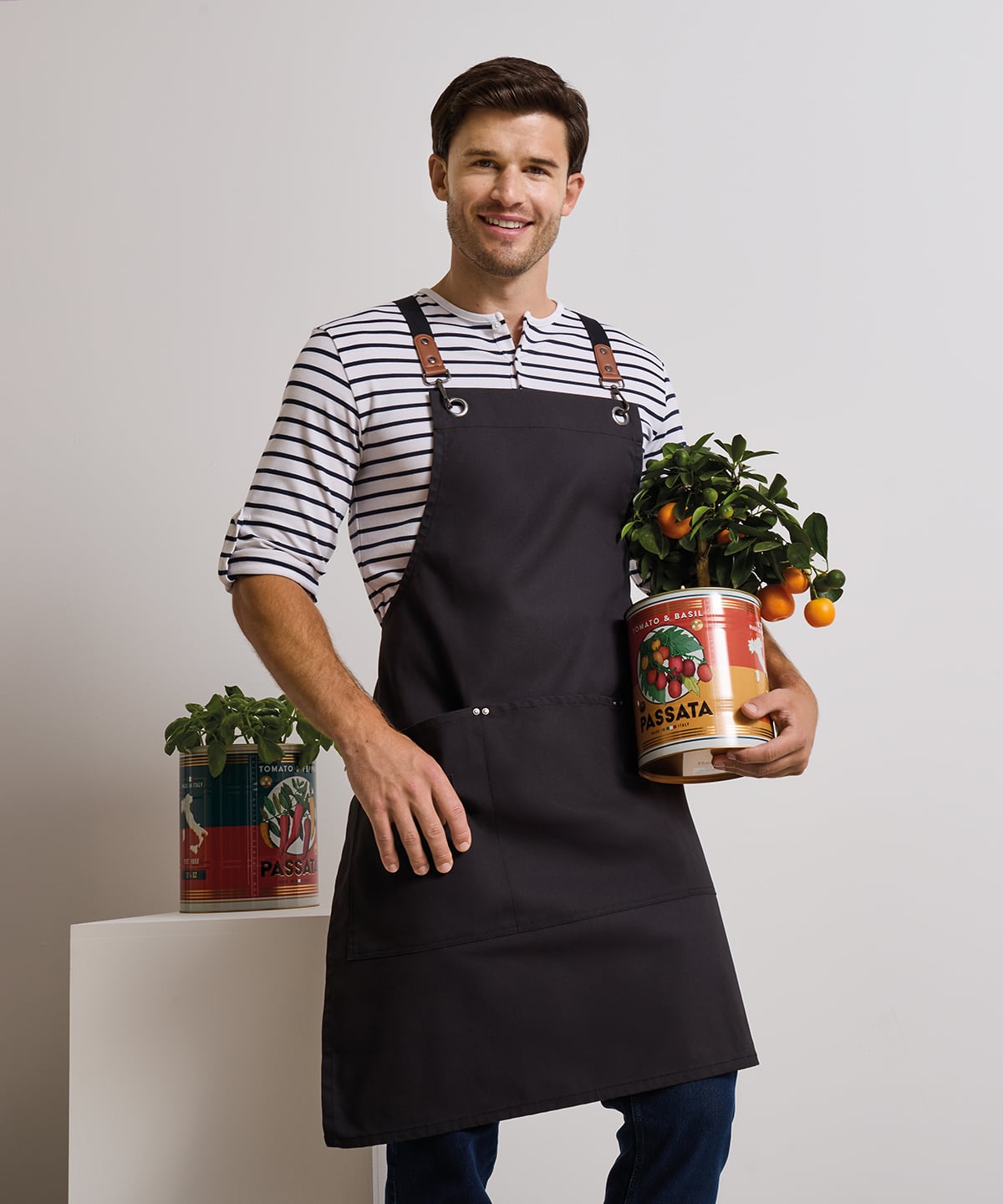 Premier PR182 Clip ‘n’ Clasp Cross-Back Bib Apron