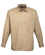 Premier Long Sleeve Poplin Shirt - Khaki