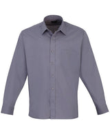 Premier Long Sleeve Poplin Shirt - Steel