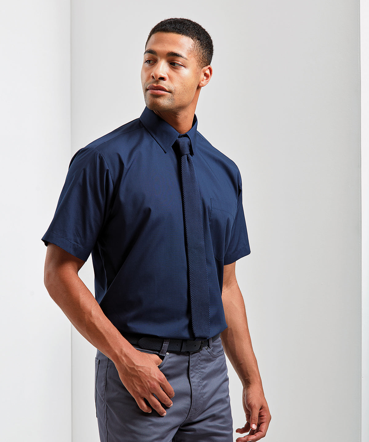 Premier Short Sleeve Poplin Shirt - Rich Violet