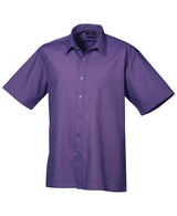 Premier Short Sleeve Poplin Shirt - Purple