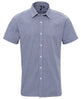 Premier Microcheck (Gingham) Short Sleeve Cotton Shirt