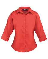 Premier Women's ¾ Sleeve Poplin Blouse