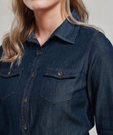 Premier Women's Jeans Stitch Denim Shirt