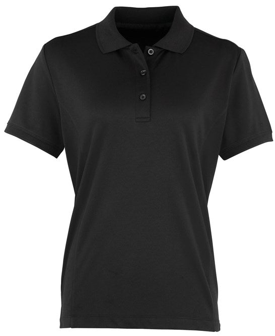 Premier Women's Coolchecker® Piqué Polo - Black