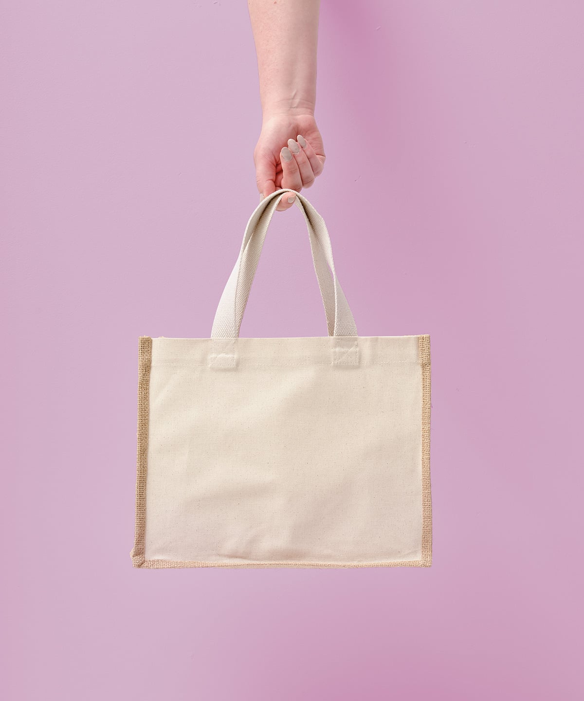 Nutshell® RL201 Jute Canvas Panel Shopper