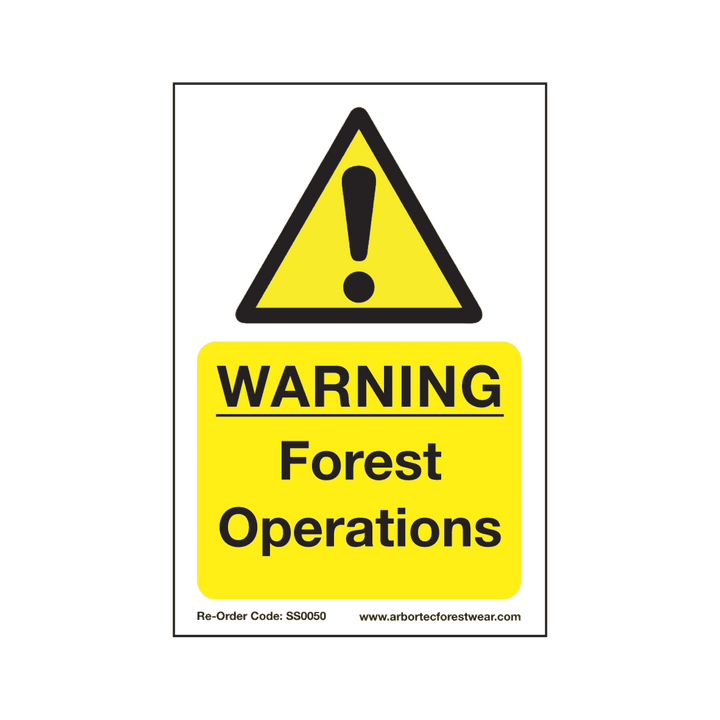 Arbortec Corex Safety Sign Warning Forest Operations