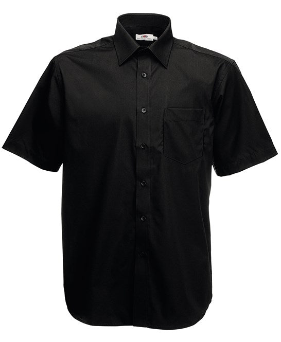 Fruit Of The Loom Poplin Short Sleeve Shirt