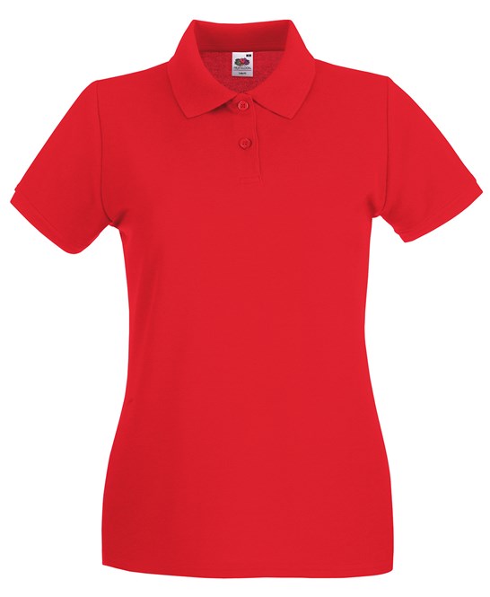 Fruit Of The Loom Women's Premium Polo - Red