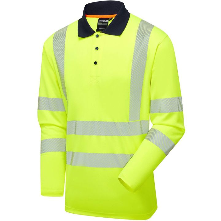 Supertouch Hi-Vis Eco Coolmax Long Sleeve Polo